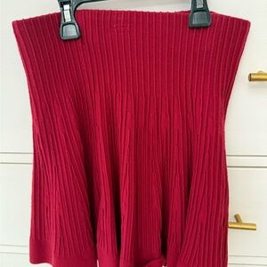 Express Burgundy Knit Skirt